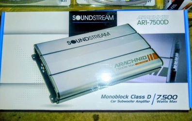 Soundstream 7500 Watts Monobloc Class D Amplifier Brand New In The Box