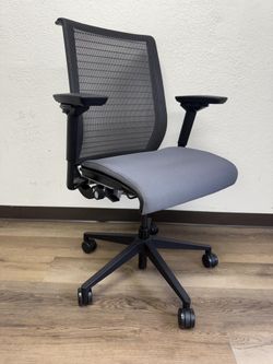 Steelcase Think Grey Seat Black Mesh Loaded