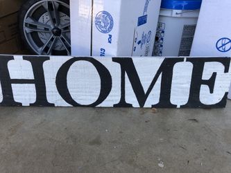 Wooden home sign