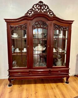 Extra Large And Beautiful, Unique Vintage, Display Cabinet Or Case