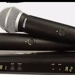 PG58 Shure with 2 Microphone Handheld Wireless Microphone Syste