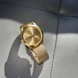 Slim Runway Gold Dial Men's Watch