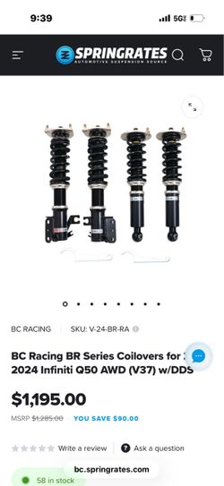 2015 Infiniti q50 coil overs  brand new in box