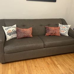 Grey Tufted Sofa Couch 