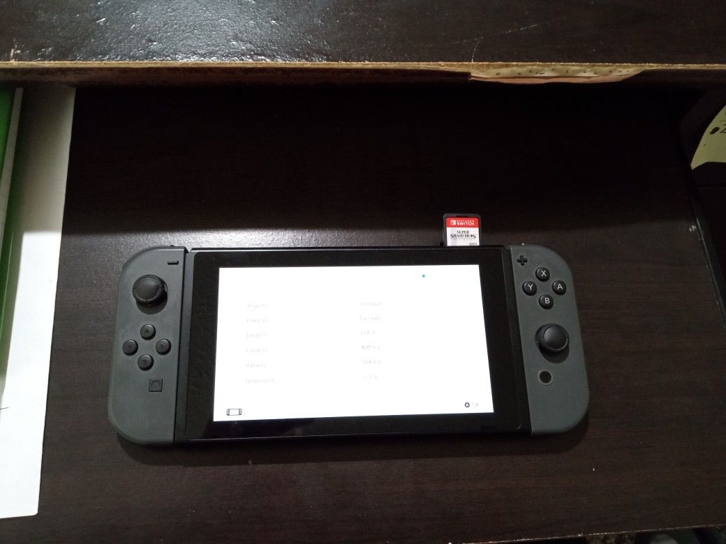 Nintendo Switch Console With Super Smash Bros Game