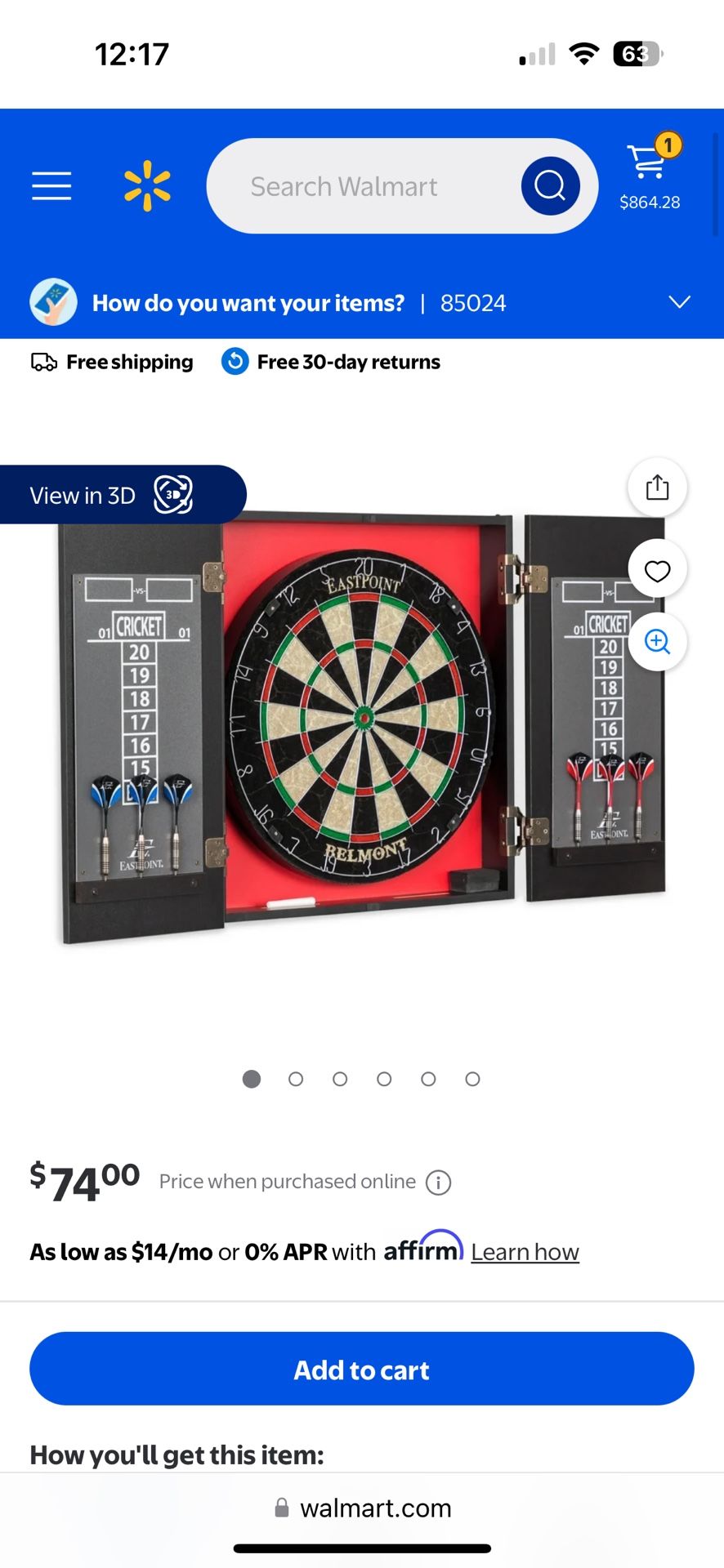 BELMONT Javelin Sports Dart Board