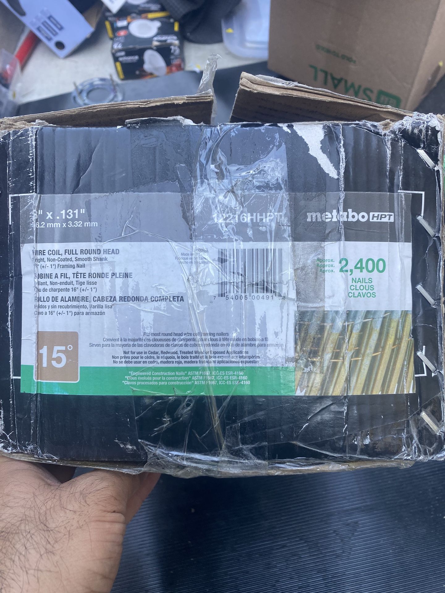 Metabo HPT (contact info removed) 3 x 1.31 in. Wire Coil Framing Nails with Smooth Shank