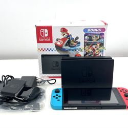 Nintendo Switch HAC-001(-01) Console Black W/ Box & Dock 