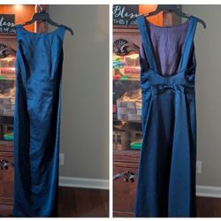 Dark Blue Formal Gown Size 8 