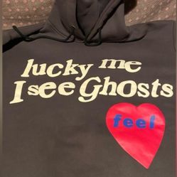 Kids Lucky Me I See Ghost Pullover Hoodie -  Size Kids Large