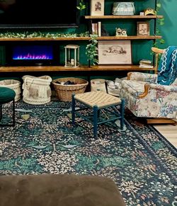 8'6x11'6 Loloi Paper Rifle Co. Peacock Rug