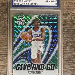 Tyrese Maxey - 2023 Panini Mosaic - Green - TCGS 10