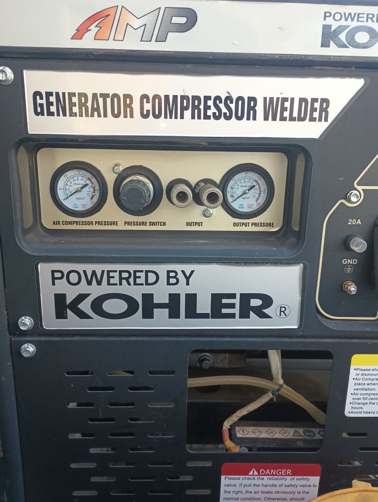 Kohler Powered 200 Amp Welder/Generator/Air Compressor