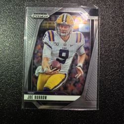 JOE BURROW LSU PRIZM YELLOW PANINI NFL SPORTS CARD!