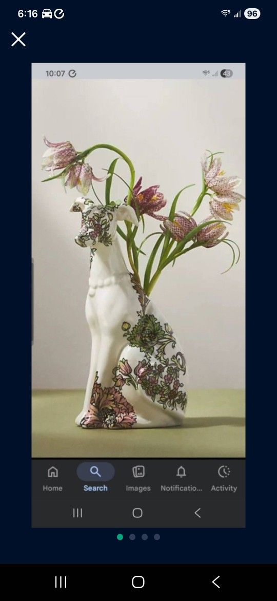 Greyhound Anthropologie Vase