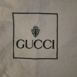 Large Cream With Green Lolg Gucci Dust Bag For Handbag