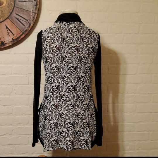 Wet Seal Open Front Lace Back Cardigan Sweater