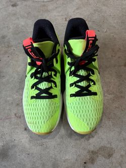 Neon Green Athletic Sneakers with Black Laces