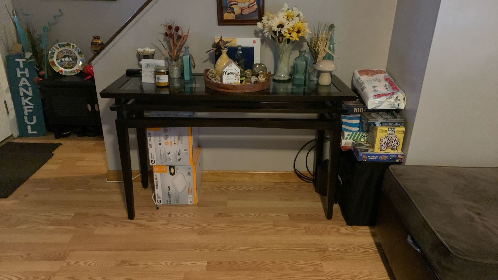 Wood And Glass Table