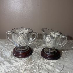 Crystal Sugar And Creamer