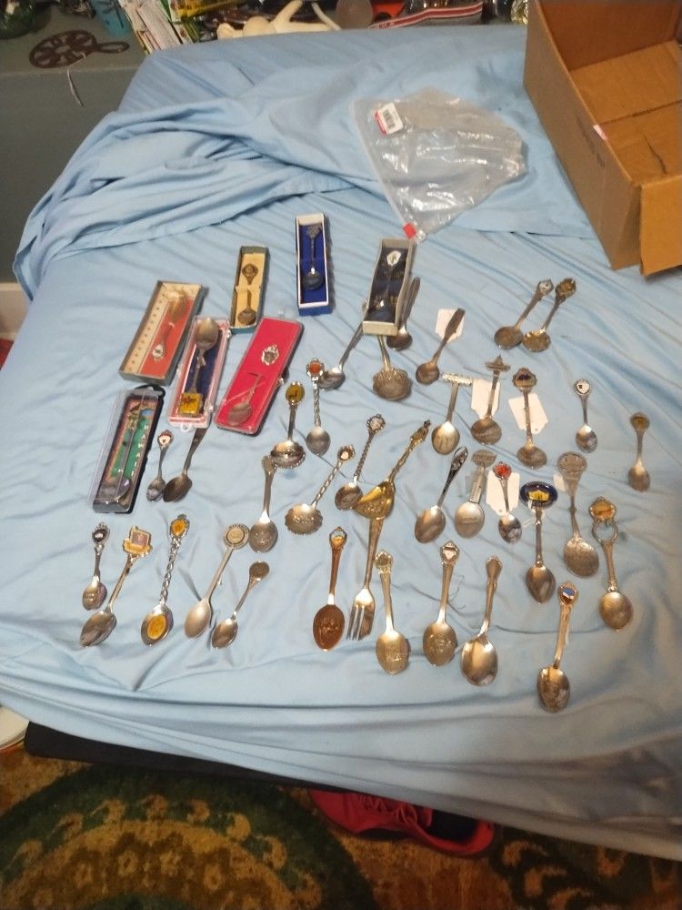 Souvenir Spoons 42 Spoons Some Are Valued At 5 Dollars 20 Buys Them All