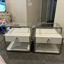 Beautiful End Table Or Side Table With Glass 