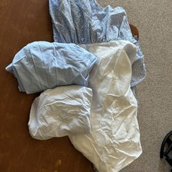 Crib Sheets (2) & Crib Skirt 