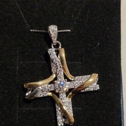 Moissanite Cross Pendant 