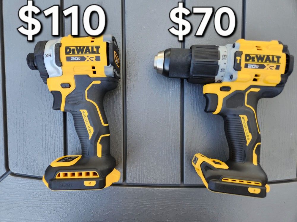 DEWALT 20V XR 3-SPEED HIGH TORQUE IMPACT DRIVER / DEWALT 20V XR HAMMER DRILL DCD806
