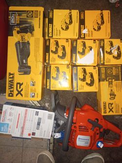 DeWalt tool  battery party pack plus Husqvarna