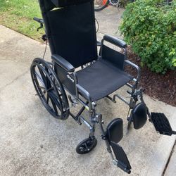Drive Silver Sport Series Fully Reclinable Wheelchair Like New Condition 