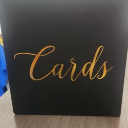 Black And Gold Gift Card box 