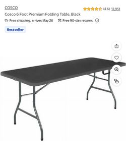 Black Folding Table