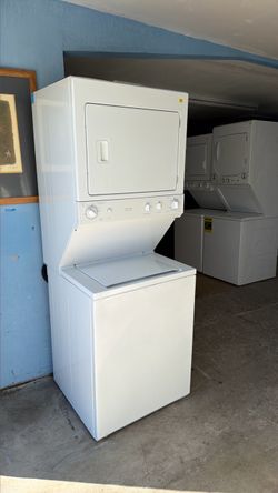 GE full size stackable washer and electric dryer