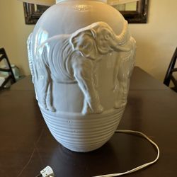 Asian Chinoiserie Style Elephant Lamp