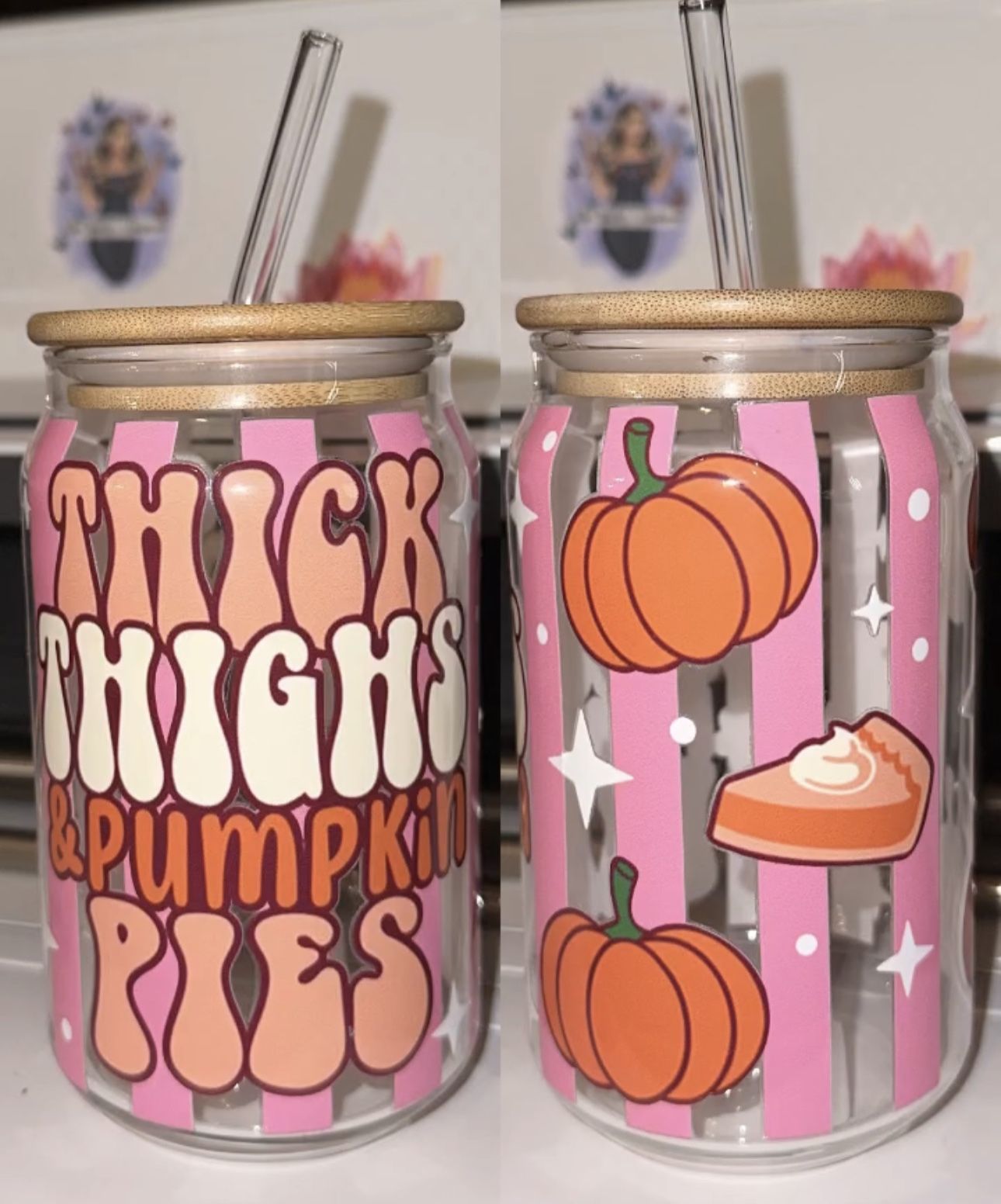 Custom pumpkin Glass Cups