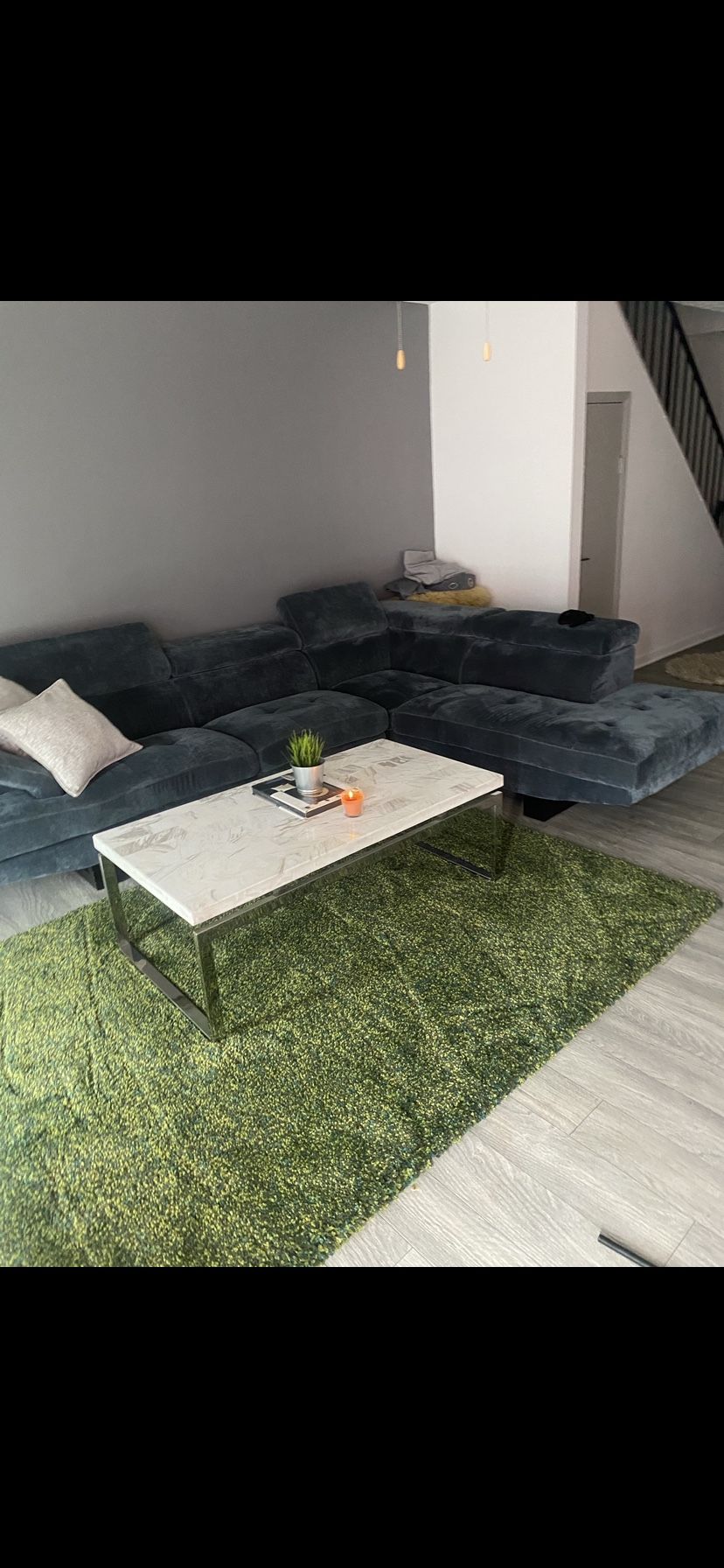 Northside Ocean blue Sectional (Discontinued Rooms To Go)