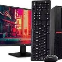 Lenovo Intel i5 Desktop With 2 Monitors For Business Use
