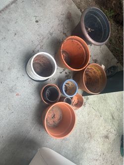 Variety of indoor and outdoor pots