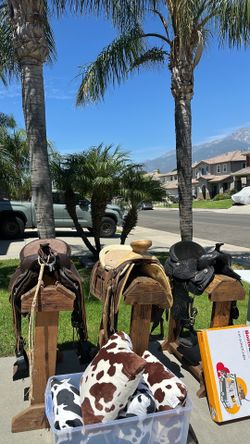 3 Western Horse Saddles – Great for Ranch, Trail Riding, or Display