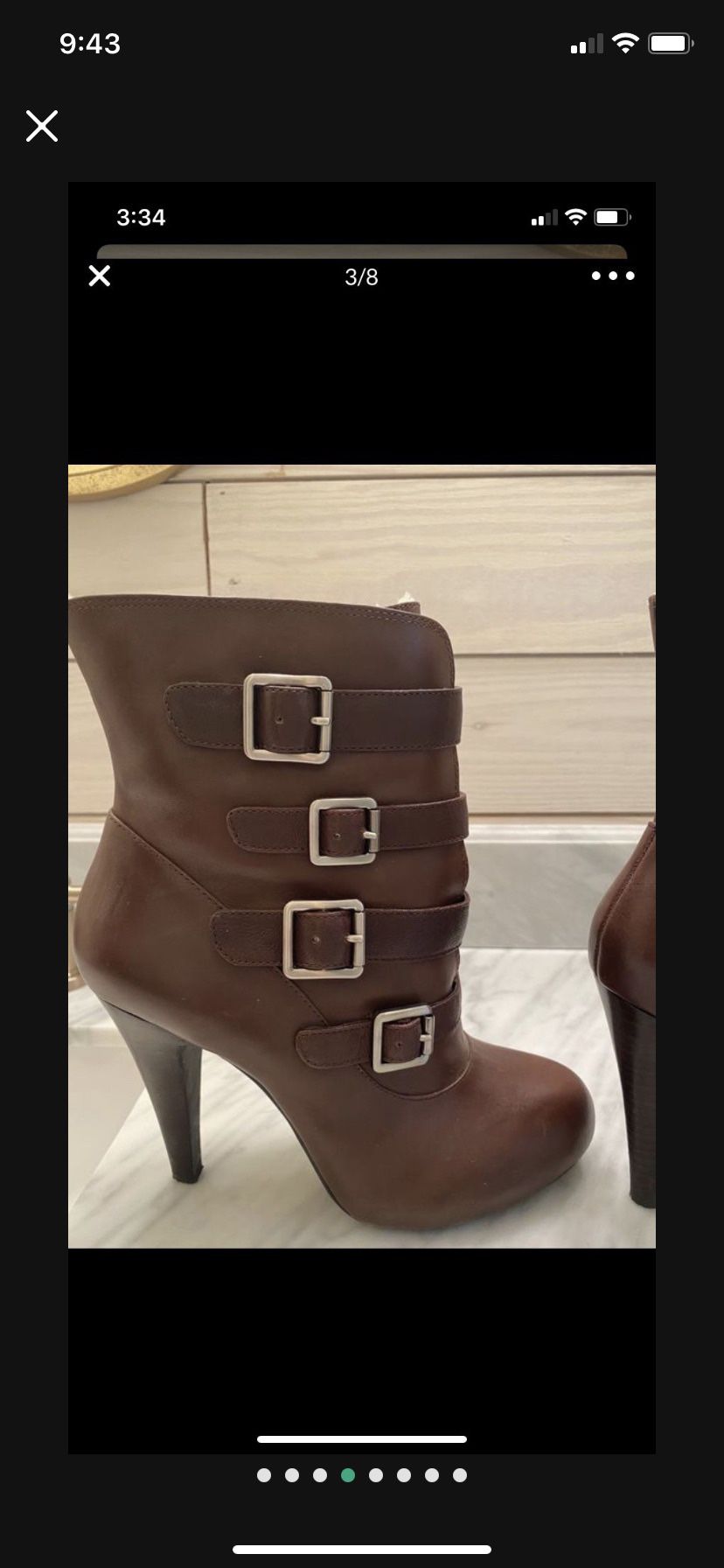Gianni Bini Leather Boots Size 8