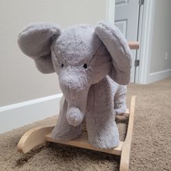 Elephant Critter Plush Nursery Rocker