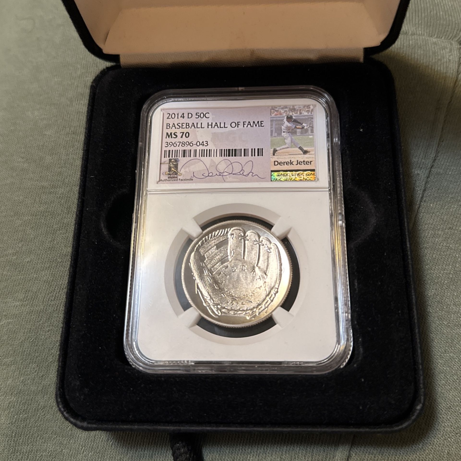 2014 D 50C Baseball Hall Of Fame Graded MS 70 NGC