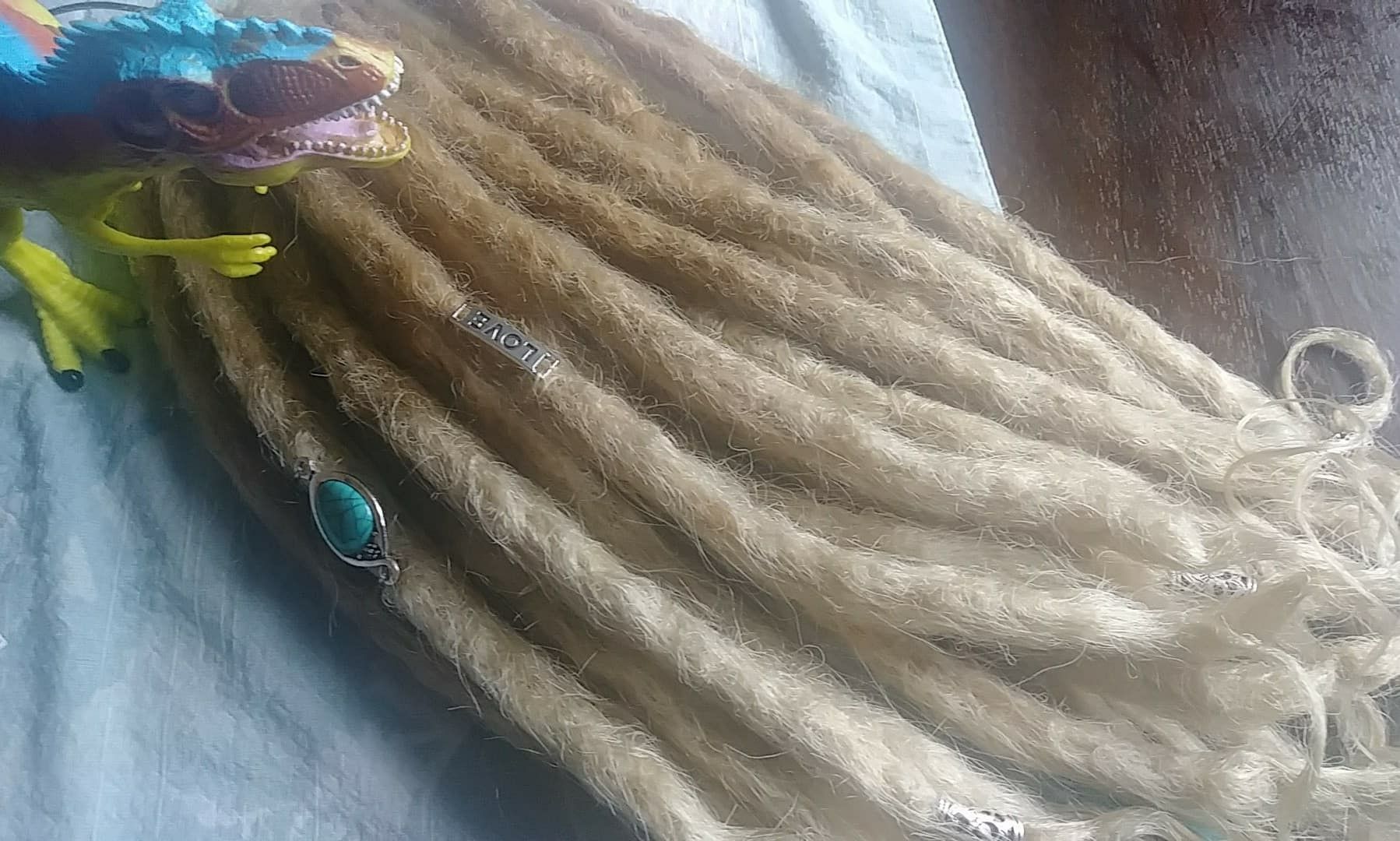 20 ,16" Strawberry Blonde and Bleach Blonde Synthetic crochet Dreads
