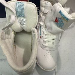 Vintage 80s/90s Reebok Classic Freestyle Hi Top Women Shoes Sneakers size 9 