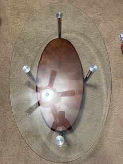 Coffee glass table, large side glass table, and small glass table