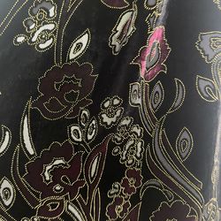 Black Embroidered Fabric Scarf