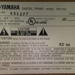 Yamaha Digital Piano Model 101S