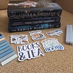 3 Book Lot with stickers, booktabs, book highlighters