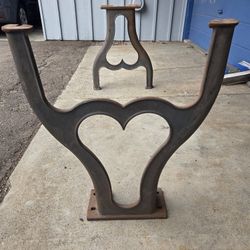 Vintage cast iron table legs